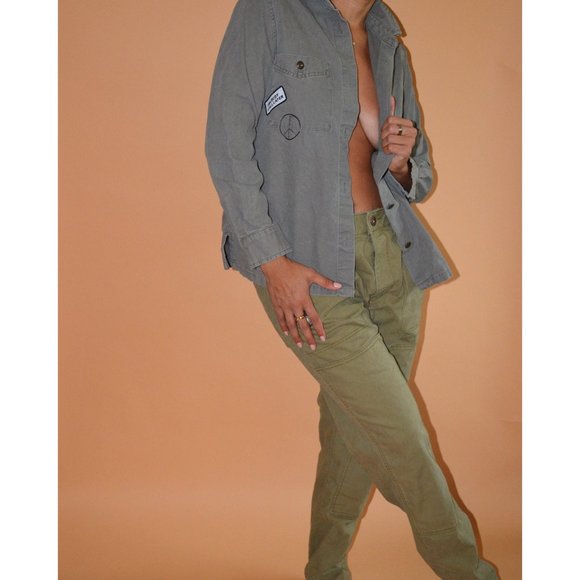 Nostalgic Patchwork Denim Shacket - Picture 1 of 5